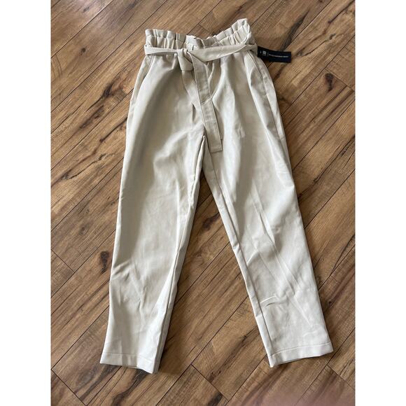 NWT Bagatelle size medium cream colored faux leather pants - Picture 1 of 5